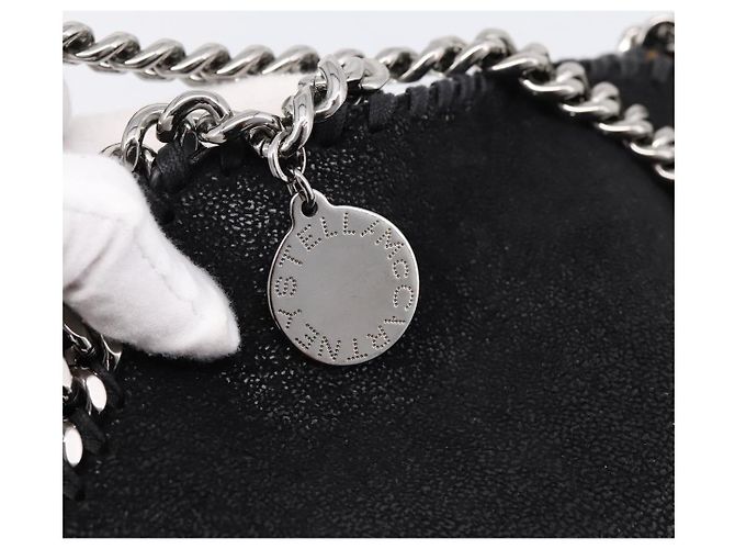 Stella Mc Cartney Borsa Stella MacCartney Falabella Suede 2way Black Silver Auth BA15506A Nero Argento - vista 16