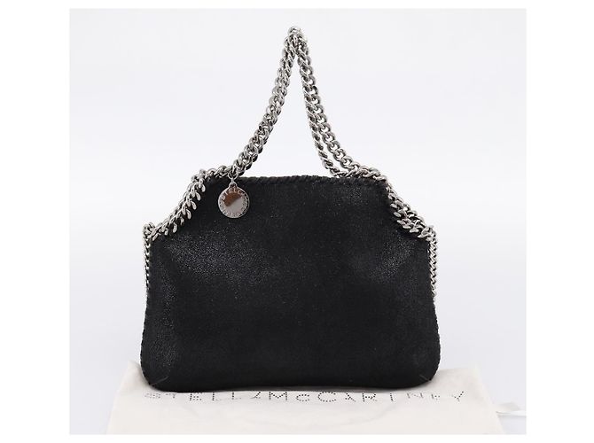 Stella Mc Cartney Borsa Stella MacCartney Falabella Suede 2way Black Silver Auth BA15506A Nero Argento - vista 24