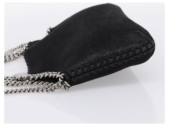 Stella Mc Cartney Borsa Stella MacCartney Falabella Suede 2way Black Silver Auth BA15506A Nero Argento - vista 4