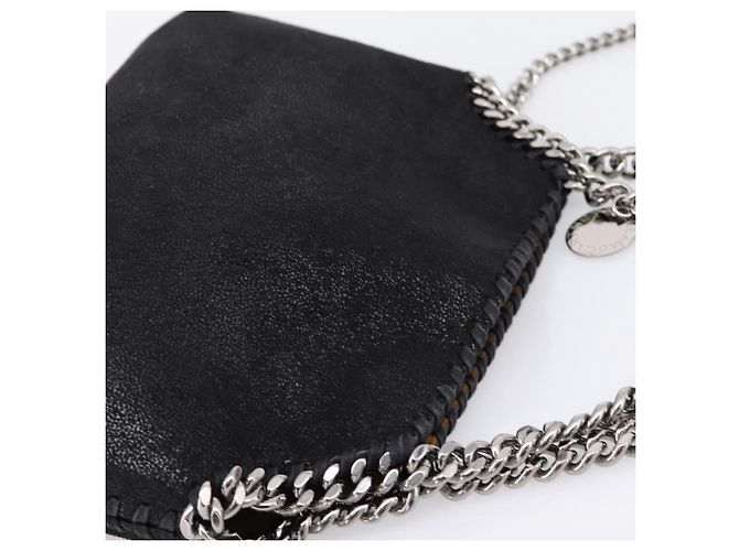 Stella Mc Cartney Borsa Stella MacCartney Falabella Suede 2way Black Silver Auth BA15506A Nero Argento - vista 6