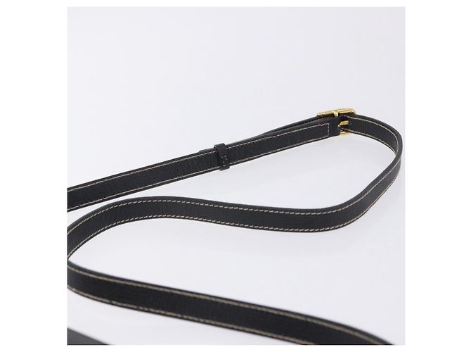 Céline Borsa a tracolla Circle CELINE in pelle nera e oro Auth 205823 Nero - vista 11