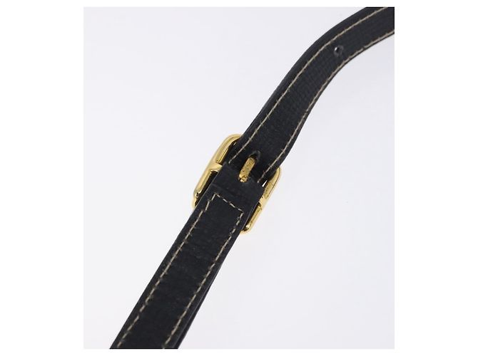 Céline Borsa a tracolla Circle CELINE in pelle nera e oro Auth 205823 Nero - vista 13