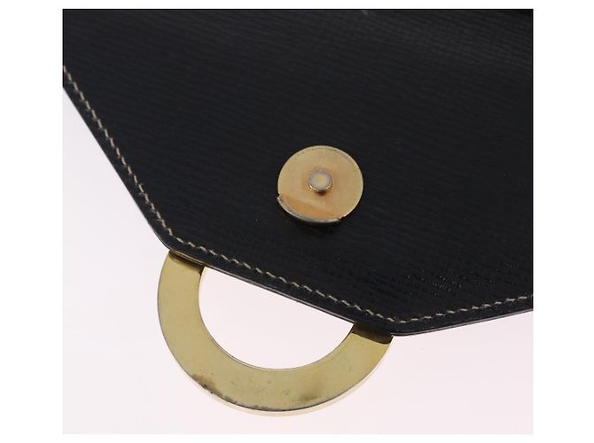 Céline Borsa a tracolla Circle CELINE in pelle nera e oro Auth 205823 Nero - vista 21