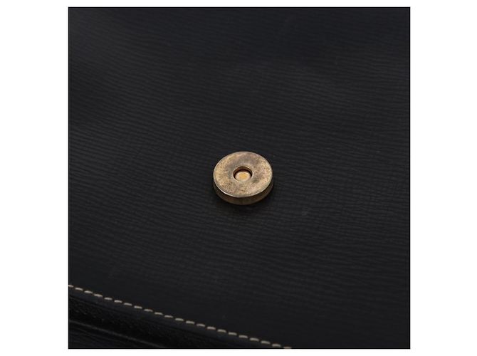 Céline Borsa a tracolla Circle CELINE in pelle nera e oro Auth 205823 Nero - vista 22