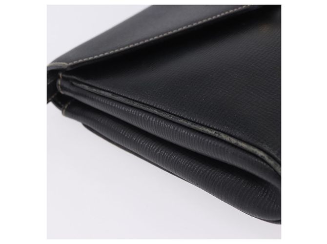 Céline Borsa a tracolla Circle CELINE in pelle nera e oro Auth 205823 Nero - vista 8