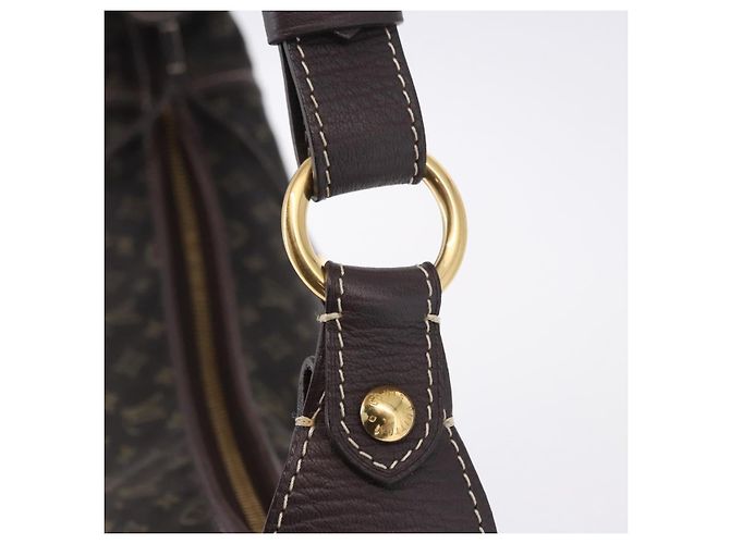 Borsa LOUIS VUITTON Monogram Mini Lin Manon MM Brown Ebene M95619 LV Auth ki6848V Marrone Damier ebene - vista 10
