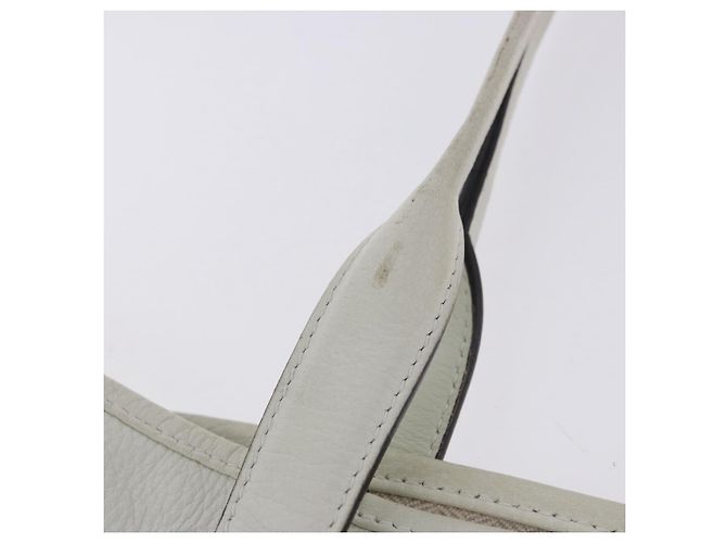 Saco Tote LOEWE em couro branco e dourado Auth ka6256 - vista 10