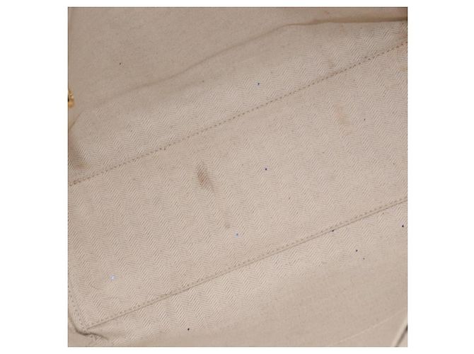 Saco Tote LOEWE em couro branco e dourado Auth ka6256 - vista 11