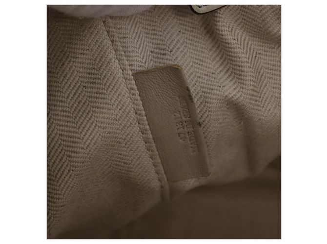 Saco Tote LOEWE em couro branco e dourado Auth ka6256 - vista 12