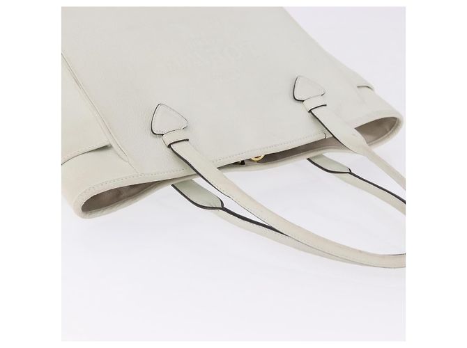Saco Tote LOEWE em couro branco e dourado Auth ka6256 - vista 14