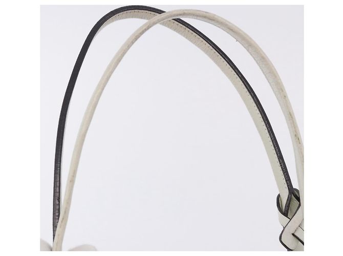 Saco Tote LOEWE em couro branco e dourado Auth ka6256 - vista 17