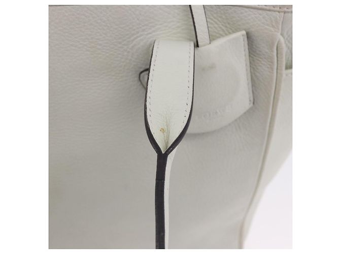 Saco Tote LOEWE em couro branco e dourado Auth ka6256 - vista 18