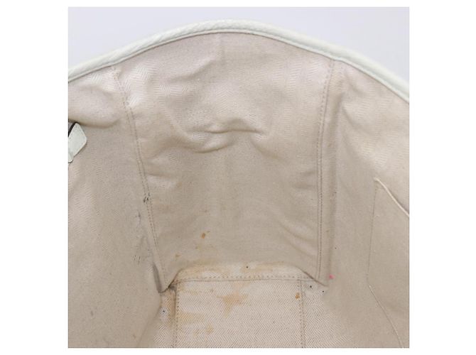 Saco Tote LOEWE em couro branco e dourado Auth ka6256 - vista 20
