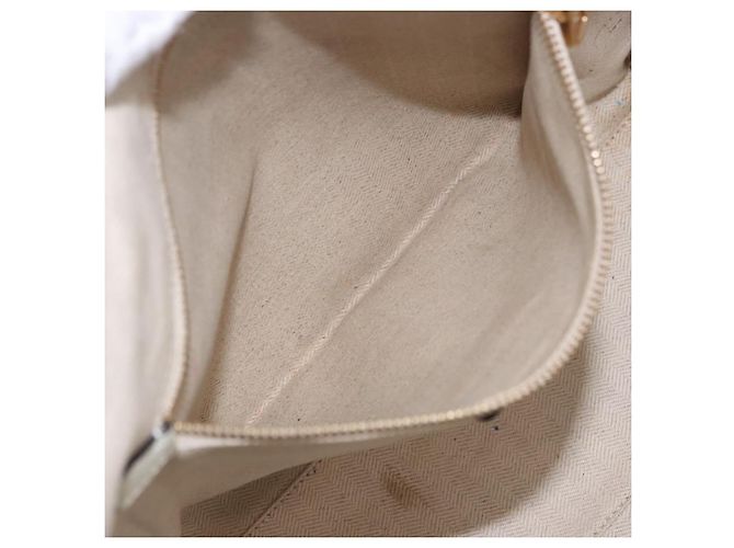 Saco Tote LOEWE em couro branco e dourado Auth ka6256 - vista 23