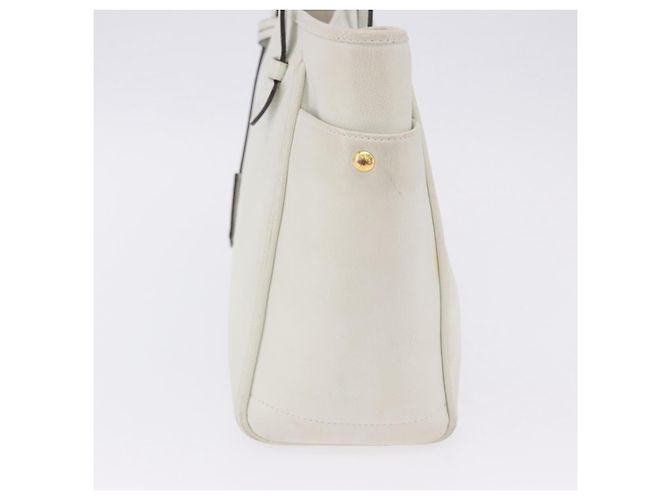Saco Tote LOEWE em couro branco e dourado Auth ka6256 - vista 6
