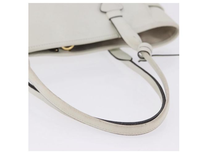 Saco Tote LOEWE em couro branco e dourado Auth ka6256 - vista 9