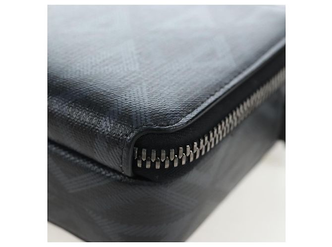Christian Dior CD Diamond Messenger Shoulder Pouch PVC Black Silver Auth 203261V Nero Argento - vista 12