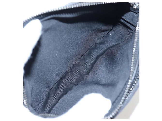 Christian Dior CD Diamond Messenger Shoulder Pouch PVC Black Silver Auth 203261V Nero Argento - vista 17
