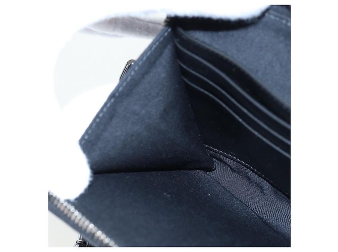 Christian Dior CD Diamond Messenger Shoulder Pouch PVC Black Silver Auth 203261V Nero Argento - vista 22