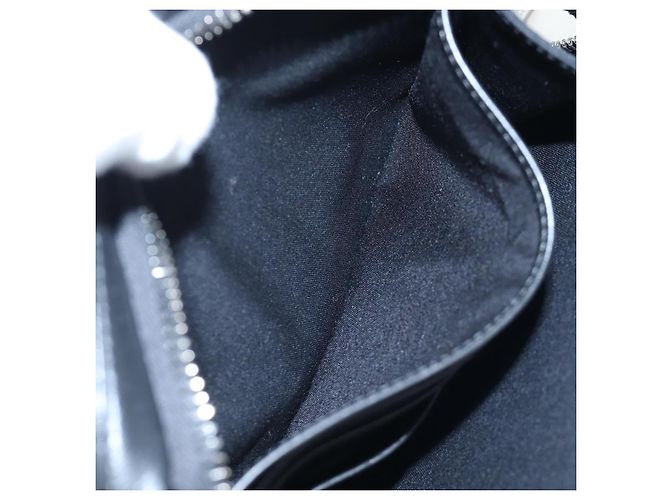 Christian Dior CD Diamond Messenger Shoulder Pouch PVC Black Silver Auth 203261V Nero Argento - vista 24