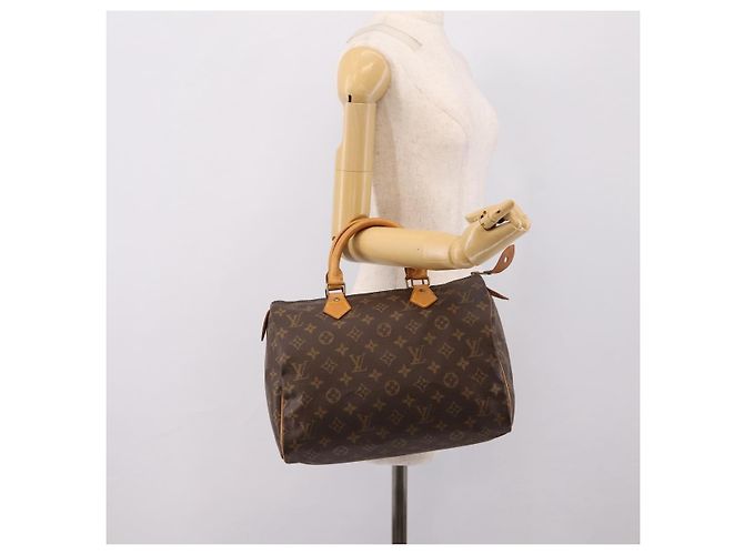 LOUIS VUITTON Monogram Speedy 30 Hand Bag M41526 LV Auth 201358 Monogramma - vista 20