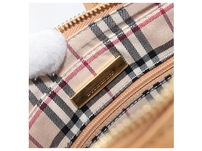 Borsa a tracolla BURBERRY in pelle beige e oro Auth 203612A D'oro - vista 17