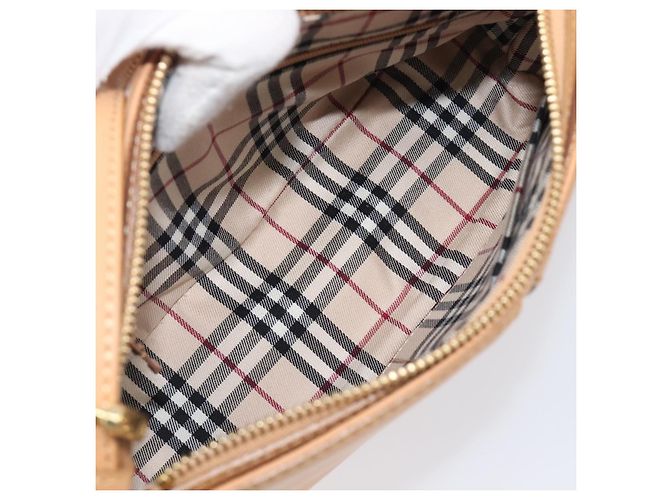 Borsa a tracolla BURBERRY in pelle beige e oro Auth 203612A D'oro - vista 18