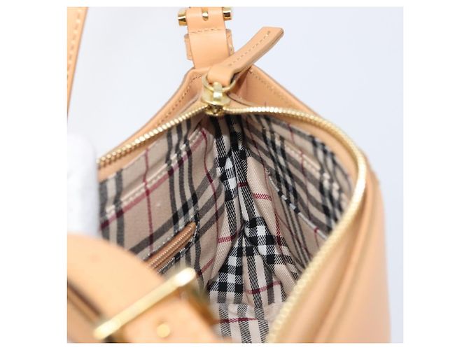 Borsa a tracolla BURBERRY in pelle beige e oro Auth 203612A D'oro - vista 19