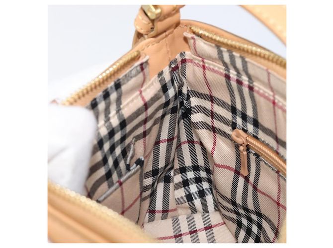 Borsa a tracolla BURBERRY in pelle beige e oro Auth 203612A D'oro - vista 20
