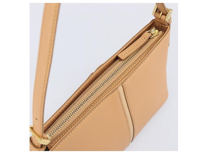 Borsa a tracolla BURBERRY in pelle beige e oro Auth 203612A D'oro - vista 6
