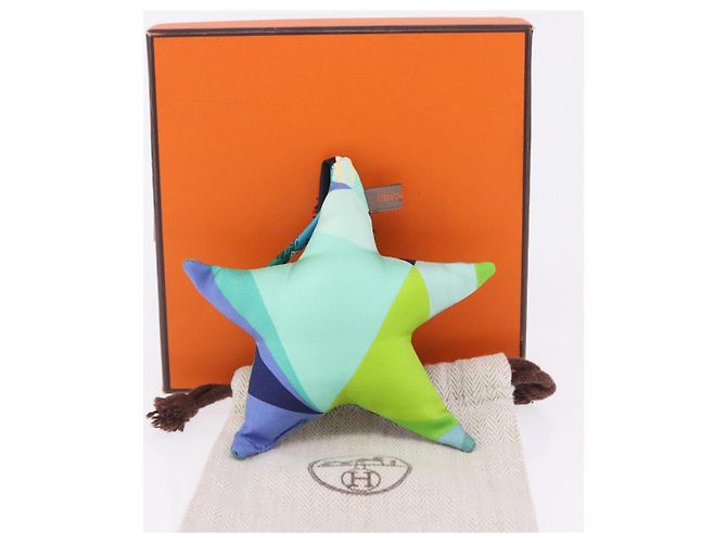 Hermès HERMES Petit Ash Bag Charm Silk Green Auth 203690M Grün - Ansicht 13