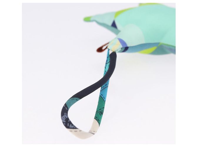 Hermès HERMES Petit Ash Bag Charm Silk Green Auth 203690M Grün - Ansicht 9