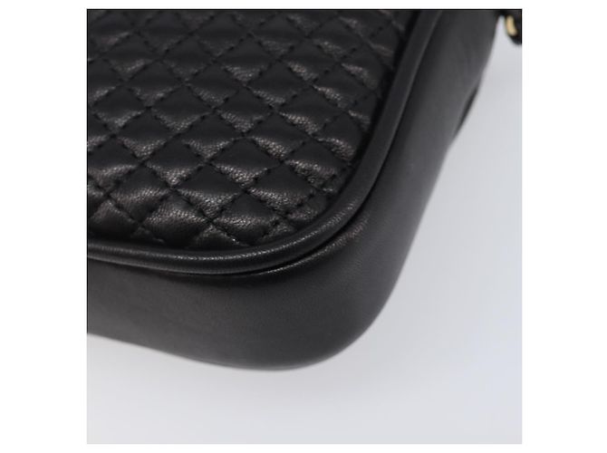 Bolsa de Ombro com Corrente BALLY em Couro Preto e Dourado Auth BA15570A - vista 11