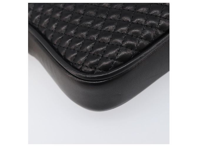 Bolsa de Ombro com Corrente BALLY em Couro Preto e Dourado Auth BA15570A - vista 12