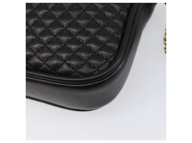 Bolsa de Ombro com Corrente BALLY em Couro Preto e Dourado Auth BA15570A - vista 13
