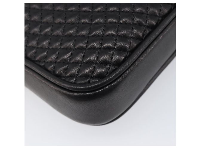 Bolsa de Ombro com Corrente BALLY em Couro Preto e Dourado Auth BA15570A - vista 14