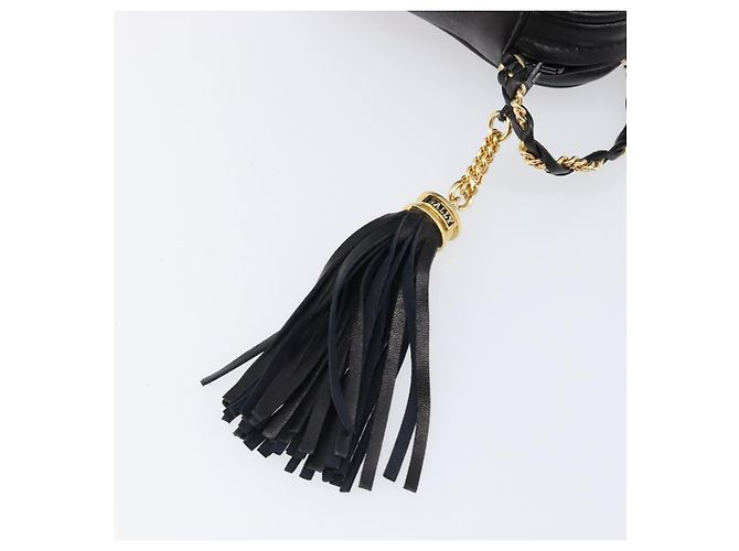 Bolsa de Ombro com Corrente BALLY em Couro Preto e Dourado Auth BA15570A - vista 15