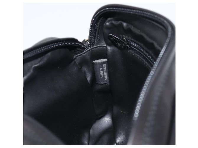 Bolsa de Ombro com Corrente BALLY em Couro Preto e Dourado Auth BA15570A - vista 19