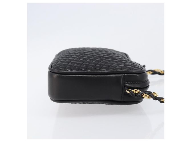 Bolsa de Ombro com Corrente BALLY em Couro Preto e Dourado Auth BA15570A - vista 4