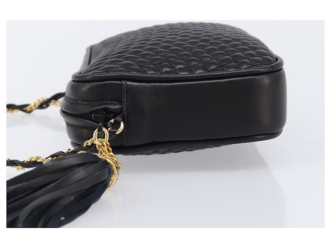 Bolsa de Ombro com Corrente BALLY em Couro Preto e Dourado Auth BA15570A - vista 5