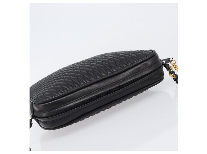 Bolsa de Ombro com Corrente BALLY em Couro Preto e Dourado Auth BA15570A - vista 6