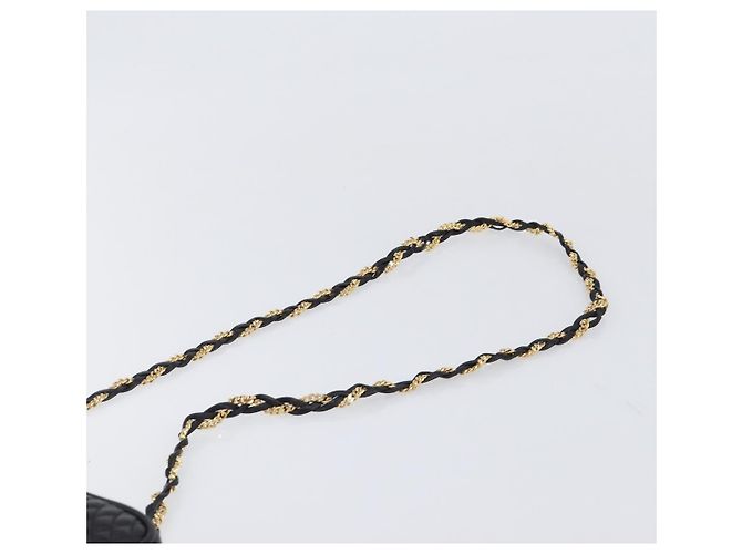 Bolsa de Ombro com Corrente BALLY em Couro Preto e Dourado Auth BA15570A - vista 8