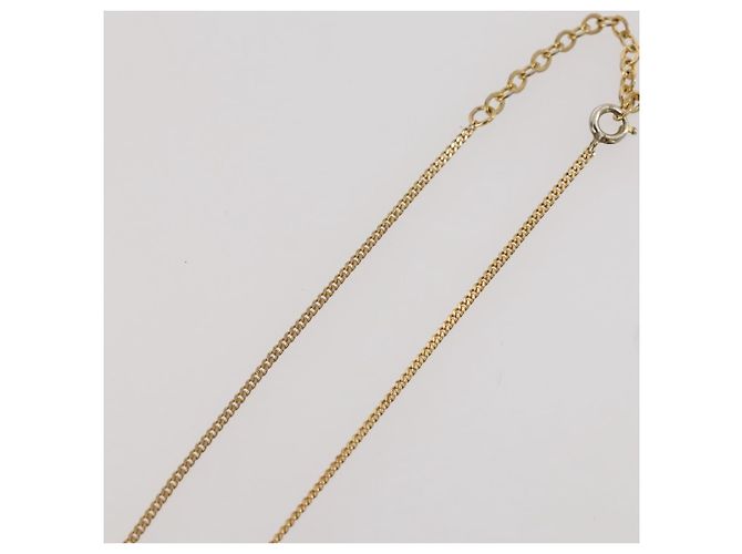 Collana Christian Dior Strass metallo Gold Tone Auth 204224 - vista 12