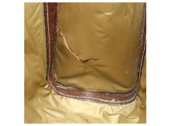 Borsa a pochette GUCCI GG Supreme Web Sherry Line PVC Beige Auth 205187 - vista 17