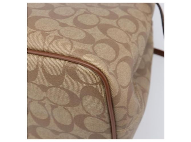 Coach Signature Tote Bag PVC Beige Gold Auth ki6830A Golden - Ansicht 10