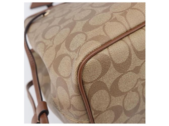 Coach Signature Tote Bag PVC Beige Gold Auth ki6830A Golden - Ansicht 11