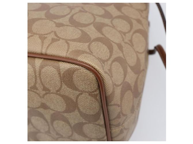 Coach Signature Tote Bag PVC Beige Gold Auth ki6830A Golden - Ansicht 12