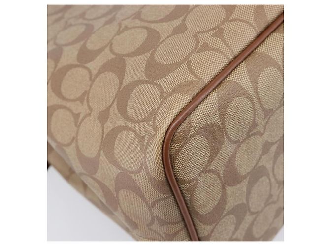 Coach Signature Tote Bag PVC Beige Gold Auth ki6830A Golden - Ansicht 13