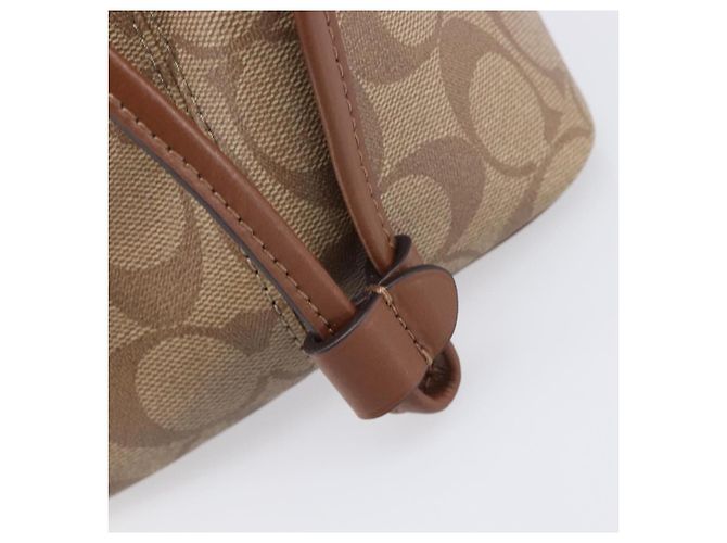 Coach Signature Tote Bag PVC Beige Gold Auth ki6830A Golden - Ansicht 15