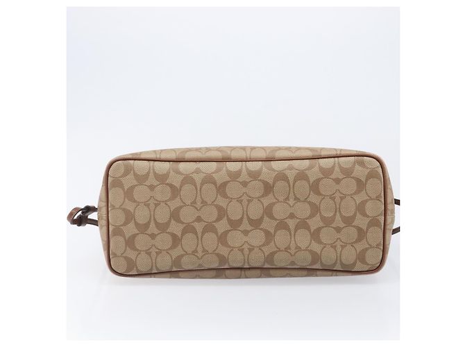 Coach Signature Tote Bag PVC Beige Gold Auth ki6830A Golden - Ansicht 9